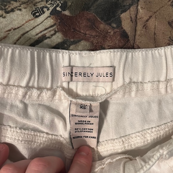 White Drawstring Pants - Picture 3 of 3